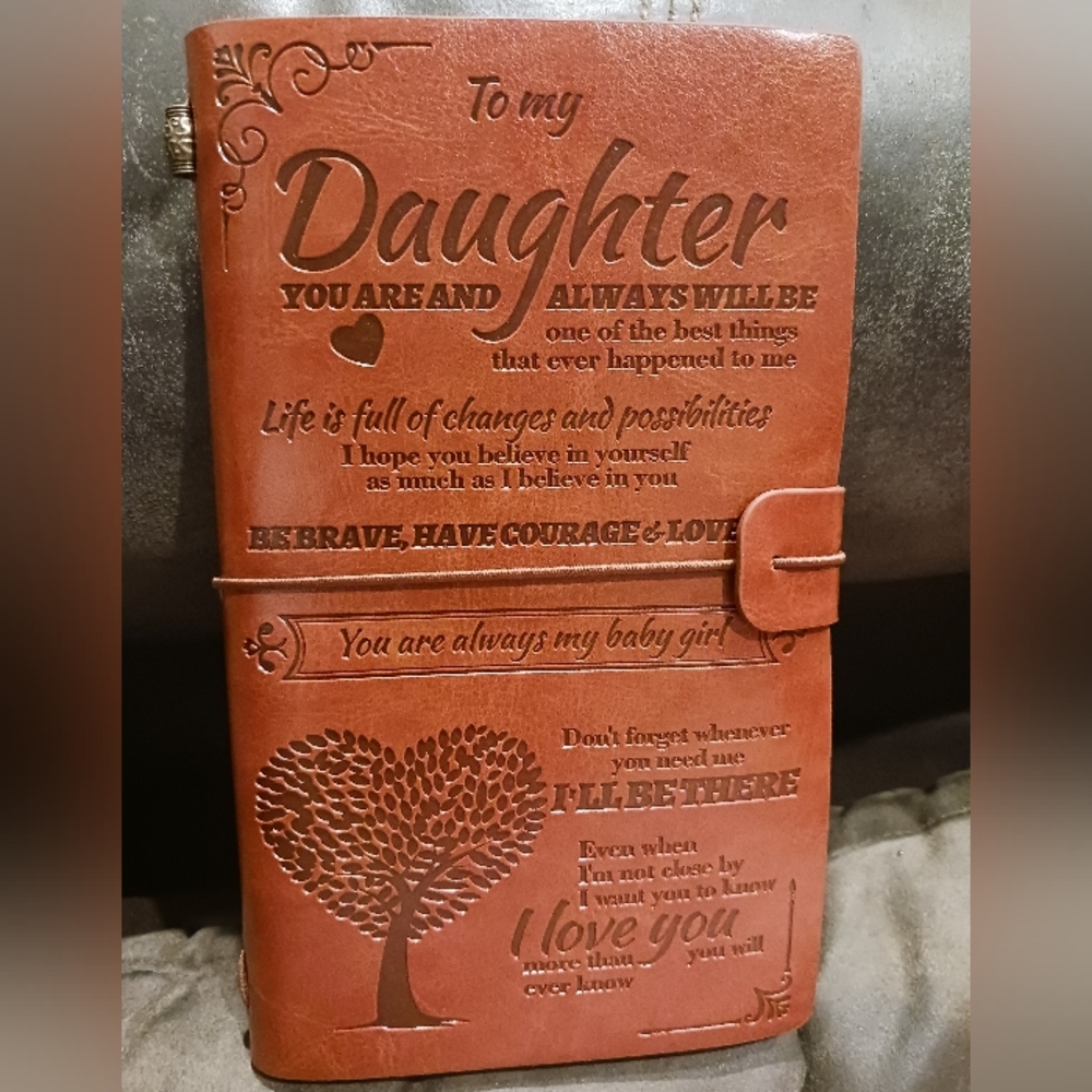 To My Daughter Leather Journal - I'm Proud of You  Keepsake Journal